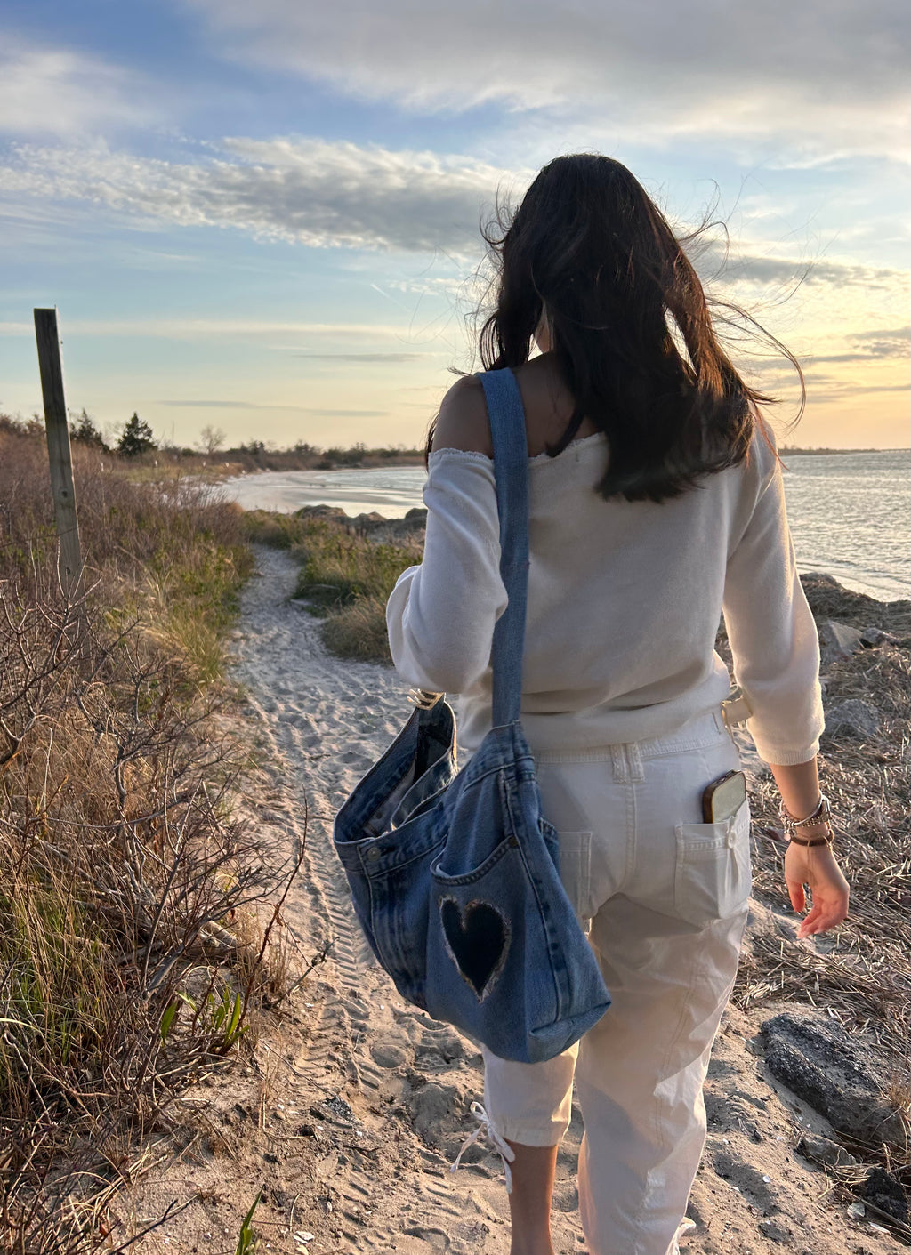 Double Heart Shoulder Bag